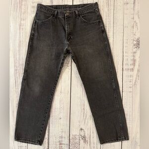 Rustler Men's Black Jeans Straight Leg Men’s 36x30 Regular Fit 100% Cotton